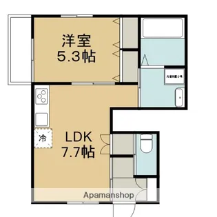 エルメゾン北山【102号室】の間取り