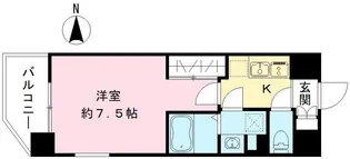 THE GARNET SUITE RESIDENCE西七条【401号室号室】の間取り