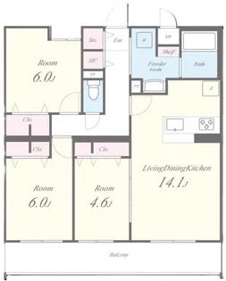 KYOTO HILLS 奥之院【1階】の間取り