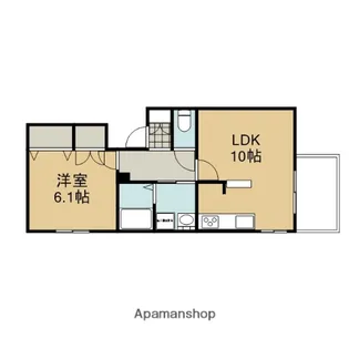 フレール北山ウエスト【203号室】の間取り
