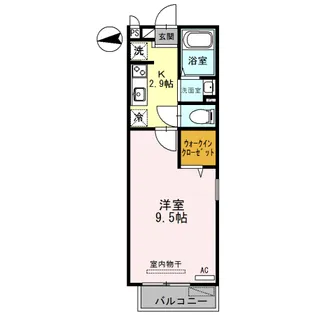 グランディール北栗栖B棟【2階】の間取り