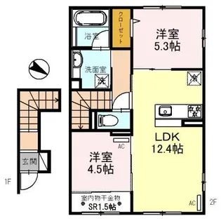 CONTRAIL上賀茂 EAST【2階】の間取り