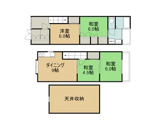 京都府京都市北区大宮西野山町【テラスハウス】の間取り