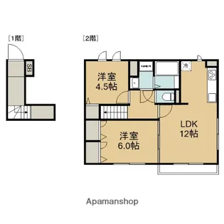 CASA OLIVE【201号室】の間取り