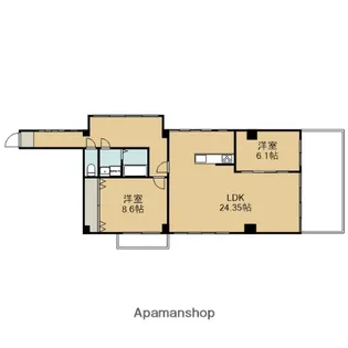 聖護院アパルトメント【4階】の間取り