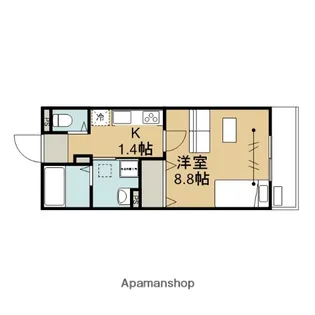 ユアメゾン西賀茂【206号室】の間取り