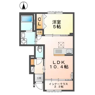 リヴィエール壬生【1階】の間取り