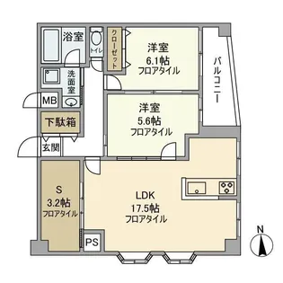 藤和シティホームズ堺町通【5階】の間取り