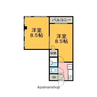グランドールワタナベⅡ【701号室】の間取り