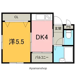 西賀茂ロイヤルリバーマンション【311号室】の間取り