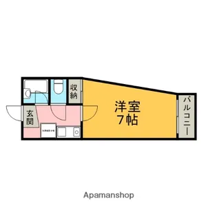 パープルゲート【201A号室】の間取り