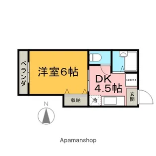 京都府京都市北区上賀茂中山町【アパート】の間取り