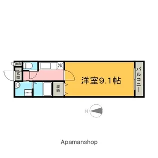 京都府京都市北区上賀茂松本町【マンション】の間取り