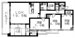 ユニーブル京都紫野【4階】の間取り