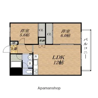 グリースシャトー桃山台【5階】の間取り