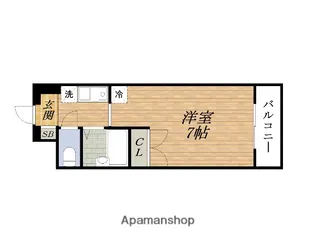 1Kの間取り画像