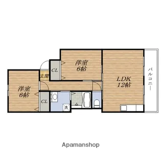 第1マンション寺直【4階】の間取り