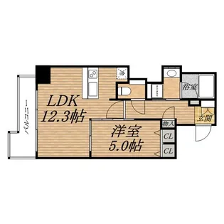 プレサンスNEO心斎橋【12階】の間取り