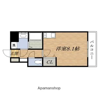 1Rの間取り画像