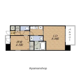 プレジオ江坂【3階】の間取り
