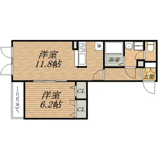 シャーメゾンベルパージュ【2階】の間取り