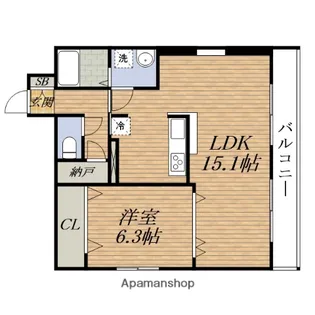大阪府吹田市豊津町【マンション】の間取り