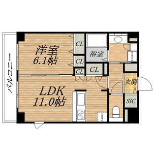 プレサンス堺筋本町フィリア【11階】の間取り