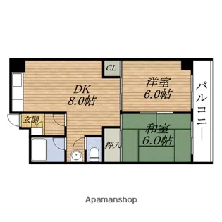 江坂グランドハイツ北【112号室】の間取り