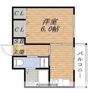デュウェル東三国【2階】の間取り