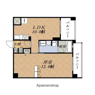 1LDKの間取り画像