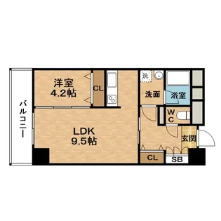 近江レジデンス4号館【9階】の間取り