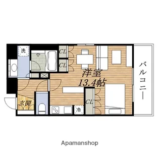 アパートメンツ江坂【10階】の間取り