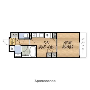 アパートメンツ江坂【7階】の間取り
