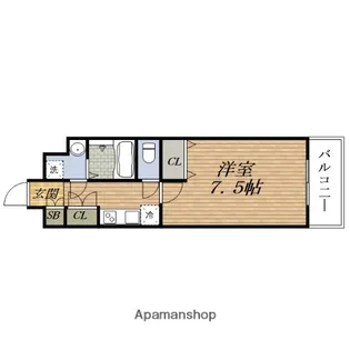 1Kの間取り画像