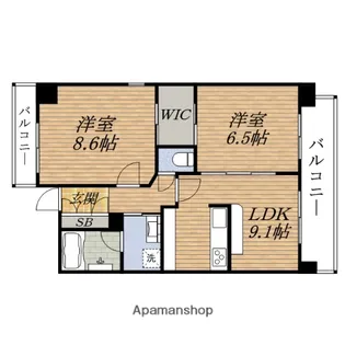 シャンテミキ【2階】の間取り