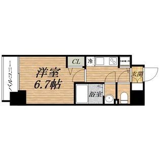プレサンス谷町リーベ【8階】の間取り
