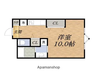 江坂アパートメント【6階】の間取り