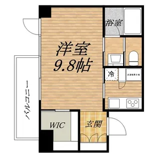 コンフォリア北浜【0605号室】の間取り