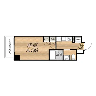 コンフォリア北浜【0402号室】の間取り