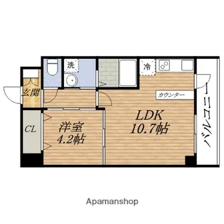 第7アローズ江坂公園【10階】の間取り