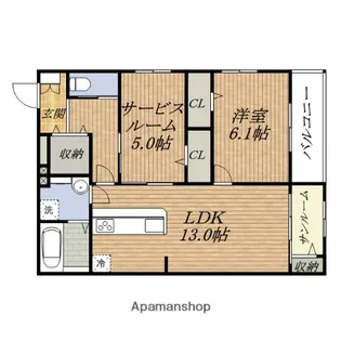 RAVINE千里中央【1階】の間取り