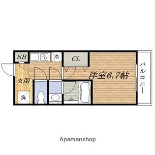 レジディア新大阪【13階】の間取り