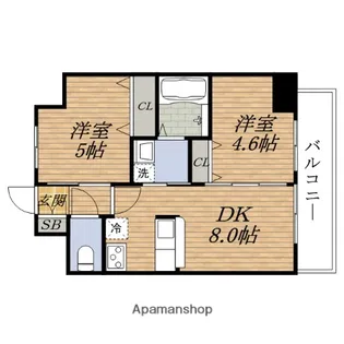 エステムコート新大阪Ⅸグランブライト【11階】の間取り