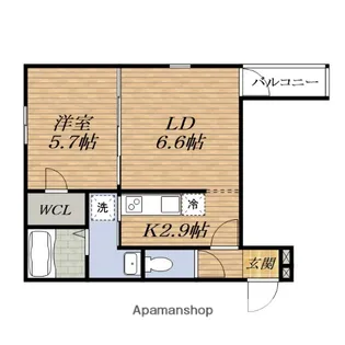 フジパレス井高野Ⅰ番館【3階】の間取り