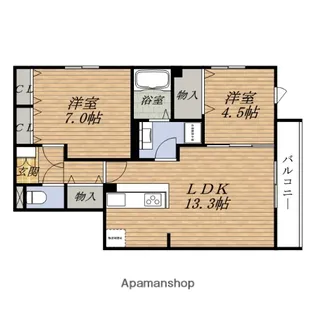 サンスクエア千里万博【1階】の間取り