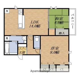 サンスクエア千里万博【1階】の間取り