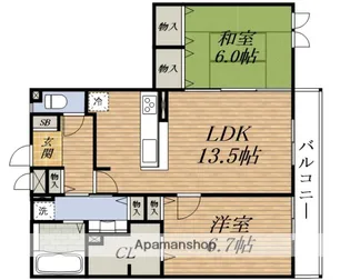 サンスクエア千里万博【1階】の間取り
