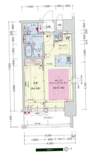 プレサンス立売堀アーバンスタイル【14階】の間取り