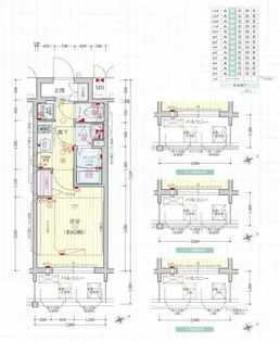 プレサンス北堀江【0702号室】の間取り