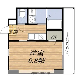 エクセル服部【6階】の間取り